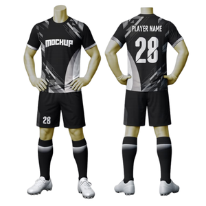 Ensemble de maillots de football personnalisés à séchage rapide 100% polyester, uniforme de football à manches courtes, kit d'équipe pour adultes, entraînement de football et de volley-ball - Product Image 5