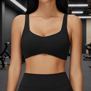 Soutien-gorge de sport pour femme, col halter, dos nu sexy, maintien élevé, extensible dans quatre directions, léger, respirant, pour yoga et pilates, grandes tailles - Product Image 5