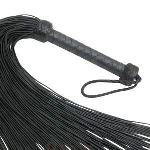 Látigo de cuero de gamuza suave con hebilla de acero de 2.5 cm de ancho, caídas suaves para principiantes, juego sensorial - Product Image 4