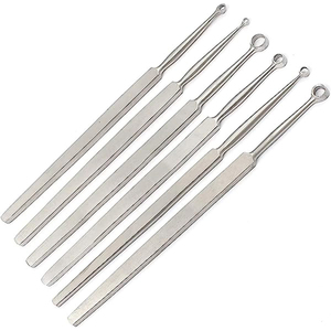 Curettes cutanées professionnelles Fox pour chirurgie otologique, curette Buck Ear de 6 mm avec instruments manuels ENT droits et aiguisés - Product Image 3