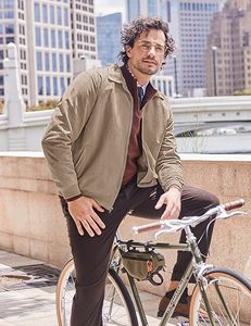 BNSB SPORTS <b>Men's</b> Beige Faux <b>Suede</b> Bomber <b>Jacket</b> Zip Front Turn Down Collar Ribbed Cuffs Casual Winter Outerwear - Product Image 4