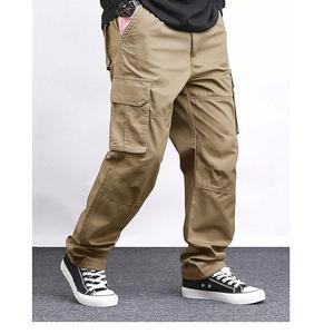 Pantalon Cargo de Sport Décontracté Droit en Toile Noire de Haute Qualité, avec Fermeture Éclair Élastique, Résistant aux Déchirures, en Tissu Peigné Lourd - Product Image 6