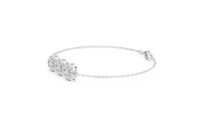 Conjunto de Pulsera con Diamante Cultivado en Laboratorio, Corte Redondo, con Halo, en Oro Blanco de 18 Quilates, para Uso Diario en la Oficina, Bodas y Compromisos, para Mujer, a Precio Accesible - Product Image 3