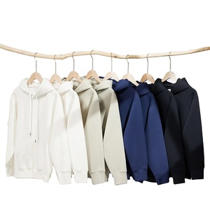 Custom Logo Blank Plain French Terry Fleece Thick Cotton 400 Gsm Sweatshirt Heavy Weight <b>Pullover</b> <b>Men</b> Hoodie - Product Image 1