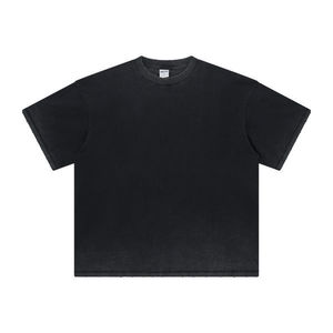 Camiseta de algodón de manga corta con cuello redondo para hombre, color liso, estilo sencillo y holgado, tops informales, gran oferta, diseño en blanco, diseño personalizado, venta al por mayor - Product Image 3