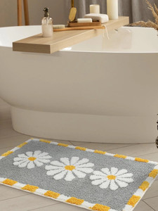 Alfombra de Baño Personalizada Moderna y Clásica, Alfombra de Baño Rectangular Antideslizante de Poliéster Suave con Diseño de Flores, para Hotel y Hogar - Product Image 2