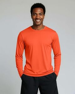 Men's Short <b>Sleeve</b> O-Neck <b>T</b>-<b>Shirt</b> Regular Fit Blank Front Printed Knitted Casual Anti-pilling Polyester/Cotton <b>White</b> Orange Navy - Product Image 1