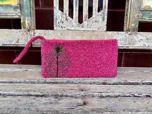 Monedero de Diseño Artesanal, Hermoso y Lujoso, Estilo Bohemio, Bordado, Multicolor, con Cierre de Cremallera, Ecológico, con Cuentas, con Diseño de Amor - Product Image 3