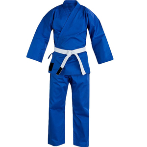 Uniforme de Judo Azul 100% Algodón, Corte Regular, Unisex para Adultos, Ropa de Artes Marciales Transpirable, Teñido Liso, de una Pieza, 400g, Duradero, Deportivo - Product Image 1