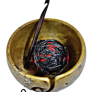 Bol en fil de bois de conception ronde simple faite à la main pour tricoter à la main 3mm d'épaisseur exporté d'Inde par Humran - Product Image 5