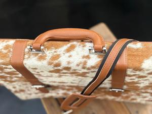 Bolso Bandolera de Cuero con Pelo Natural Hecho a Mano, Unisex, para Portátil, de Piel Genuina de Vacuno, Estilo Satchel, Proveedor de Fábrica LHLB-0015 - Product Image 2
