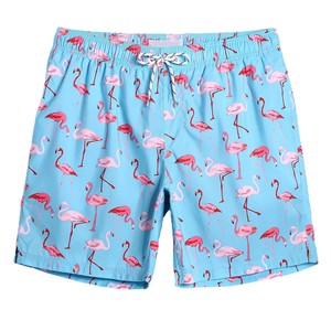 Customized Design <b>Men</b>’s Flamingo Sublimated Print Swim Shorts Quick Dry Beach <b>Trunks</b> Summer Holiday Swimwear for Pool Surf - Product Image 3