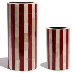Geometric Bone Inlay Flower <b>Vase</b> Handcrafted Resin <b>Mosaic</b> Flower Pot Modern Tabletop Planter for Home Hotel Living Room Decor - Product Image 4