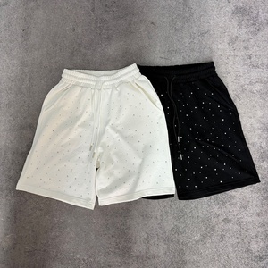 Shorts d'été décontractés pour hommes de haute qualité, personnalisables avec logo, séchage rapide, coupe ample, tricotés unis, mi-longs, vente en gros - Product Image 1