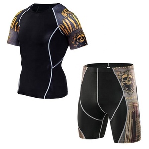 <b>Men's</b> Fitness Wear Set Quick Dry Stretch Breathable Gym Workout Running Training Activewear Sports Clothing Set <b>for</b> Performance - Product Image 2