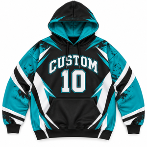 Sudadera con Capucha Personalizada para Mujer, Sudadera con Bloques de Color y Estampado de Letras, Chaqueta con Capucha y Bolsillo para Uso Casual - Product Image 4