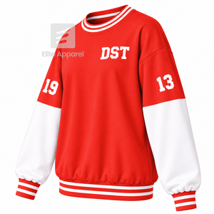 Delta Sigma Theta Sorority <b>Sweatshirt</b> With Crew neck And Embroidered Logo full Sleeve red & <b>white</b> trendy <b>sweatshirt</b> for female - Product Image 2