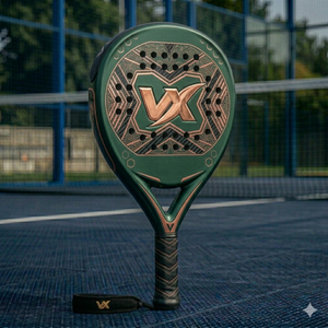 Raqueta de Pádel Profesional Personalizada de Fibra de Carbono 18K con Diamantes, Red Portátil, Empuñadura de Espuma EVA y Nylon, Diseño de Raqueta Fabricada en Pakistán - Product Image 1