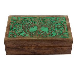 Offre Spéciale décoratif naturel manguier bois boîte à bijoux bibelot organisateur poitrine serrure montre boîte bois artisanat boîtes en bois signes muraux - Product Image 3