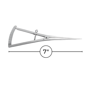 Calibre Castroviejo long 7 pouces droit 0-40 mm, échelle de mesure en acier inoxydable, instrument chirurgical manuel pour implants dentaires - Product Image 5
