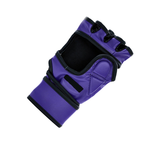 Gants de boxe MMA en cuir personnalisés OEM 7oz, demi-doigts, paume ouverte, protection UV, sangle de poignet réglable pour l'entraînement et le sparring - Product Image 6