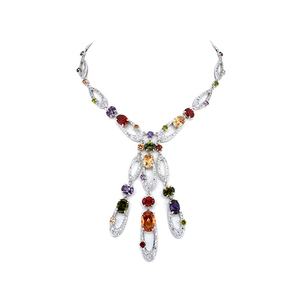 Clásico único CZ nupcial boda declaración collar - Product Image 1