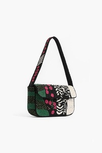 Sac de soirée perlé fait main, motif floral géométrique, pochette à rabat pour fête et mariage - Product Image 5