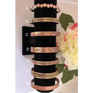 Mixed Design Copper Magnetic Cuff Set Therapeutic Health <b>Bangle</b> Assortment Variety Pack Copper Magnetic Bracelets for - Product Image 6