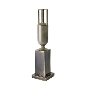 Contemporary Coastal Black Floral Display Eco-Friendly Tabletop Iron <b>Vase</b> Wholesale Decorative Antique Metal Flower <b>Vase</b> - Product Image 1