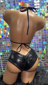 Conjuntos de bikini de dos piezas sin espalda con pedrería y diseño único de sujetador con círculo metálico, diseño personalizado, MOQ bajo. - Product Image 6