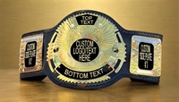 Ceinture de lutte personnalisée en PU vert avec plaque dorée et espace pour logo, pour équipement d'entraînement d'arts martiaux, ceinture de trophée personnalisée pour la lutte