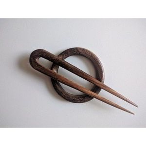 กิ๊บติดผมไม้แฟชั่นยั่งยืน ประดับคริสตัล เครื่องประดับแฟชั่น - Product Image 5