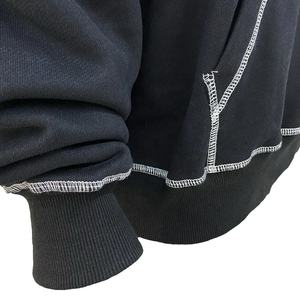 Custom Men's Cotton Sweatpants and Hoodies Set Contrast Stitch <b>Jogger</b> Sets <b>Oversized</b> Plain Tracksuit for Printing - Product Image 4