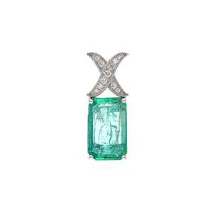 Emerald Pendant Necklace Baguette Cut 925 Sterling Silver Luxury Jewelry Women Elegant <b>Wedding</b> Gift Durable Design - Product Image 3