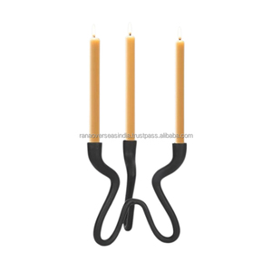 Classy <b>Black</b> Metal Taper <b>Candlestick</b> <b>Holders</b> Eco-friendly Handicraft for Weddings Christmas Housewarming Gifts - Product Image 5