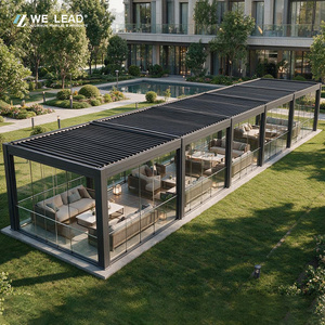 Custom Engineered Aluminium Bioclimatic Pergola <b>Gazebo</b> With Structural Louver Roof For Commercial Projects - Product Image 1