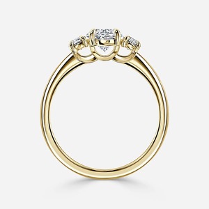 Anillo de compromiso de oro amarillo de 14 quilates con diamante ovalado de 1.5 quilates cultivado en laboratorio, proveedor de joyería personalizada - Product Image 1
