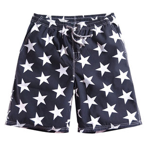 Short de bain décontracté pour homme à imprimé étoiles, séchage rapide, avec cordon de serrage, longueur courte, taille mi-haute, en tissu polyester, pour activités de plein air - Product Image 5