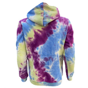 Nouveaux sweats à capuche tie-dye épais 100 % coton pour hommes, personnalisables, en coton uni tricoté, pour l'hiver, en mélange de coton basique - Product Image 2