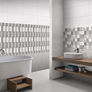 Azulejo de Pared Cerámico Blanco Brillante Profesional de 300x600, Estilo Moderno Minimalista para Proyectos de Interiores Comerciales y Corporativos - Product Image 1