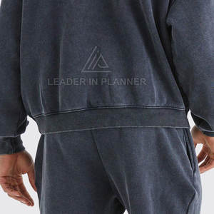 เสื้อสเวตเชิ้ตผู้ชายสไตล์ลำลองแบบขายส่ง คุณภาพดีที่สุด ทรงเข้ารูป ล้างสีแบบแอซิดวอช ดีไซน์พื้นฐานที่ดีที่สุด - Product Image 5