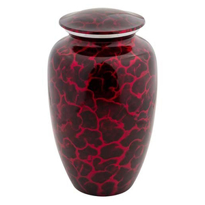 Luxury Modern Handmade Aluminum Cremation Urn with Mother of Pearl Inlay and Customized Printing - Product Image 1