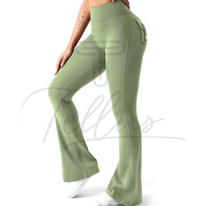 Leggings décontractés pour femmes à taille haute, respirants, couleur unie - Leggings de fitness à longueur cheville en Spandex/Polyester, séchage rapide - Product Image 3