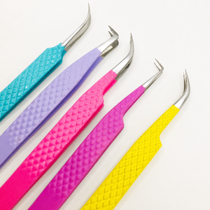 Ensemble de pinces à cils professionnelles colorées, pinces à cils de précision en acier inoxydable - Product Image 4