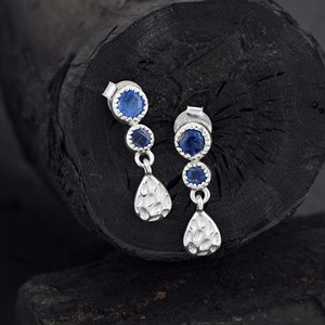New Latest Designer High Quality Fine Dainty <b>Studs</b> S925 Sterling <b>Silver</b> Kyanite Gemstone Dangle Earrings Jewelry In Lowest Price - Product Image 2