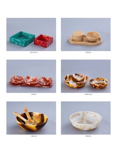 Oval Decorative Resin <b>Plate</b> With Tortoiseshell Pattern Vintage Design Style Dishware Tableware Uses Resin Dish Latest Style - Product Image 5