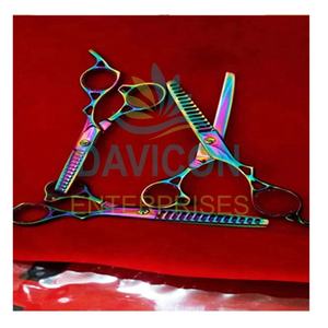 Ensemble ciseaux professionnels en titane pour couper les cheveux, outil de SALON, SET de finition - Product Image 2