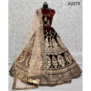 Nupcial Indio Desgaste Terciopelo Colecciones Para Novia Con Zarkhan Trabajo Por Fabzone - Product Image 2