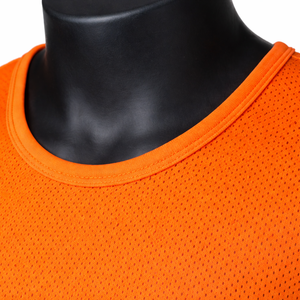 Camiseta de Baloncesto Naranja sin Mangas, Ligera, Personalizable con Nombre y Número, Cuello Redondo, Transpirable, de Poliéster, Unisex para Adultos, Corte Regular - Product Image 4