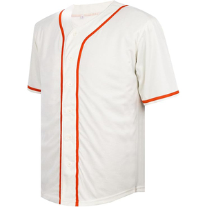 Camiseta de Béisbol Blanca Clásica con Diseño de Raya Roja, Ropa Deportiva Personalizada para Equipos, para Competencia Profesional - Product Image 2